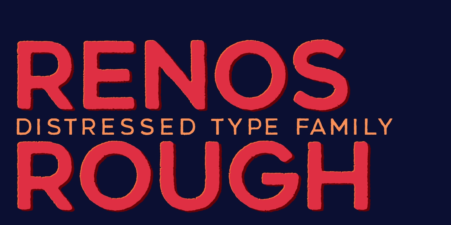 Пример шрифта Renos Rough #1